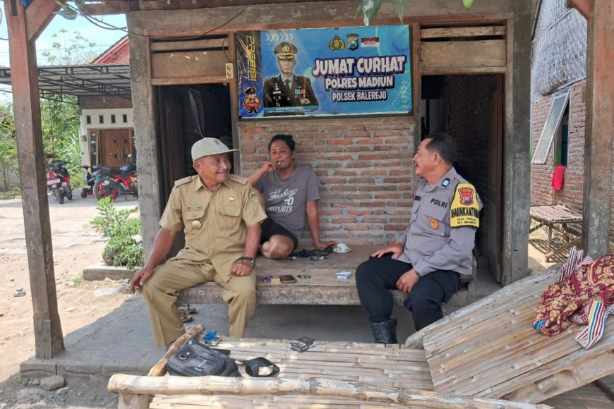Polsek Balerejo Tampung Aspirasi Warga Tapelan Melalui ‘Jumat Curhat’, Tekankan Pengawasan Remaja