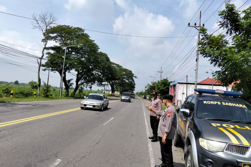 Polsek Balerejo Gelar Patroli Strong Point di Jalur Madiun-Caruban untuk Cegah Kriminalitas dan Kecelakaan
